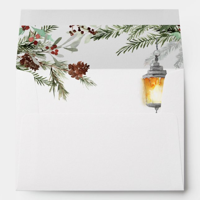 Enveloppe Noël Pine Drop Mariage de fête (Dos (Bas))
