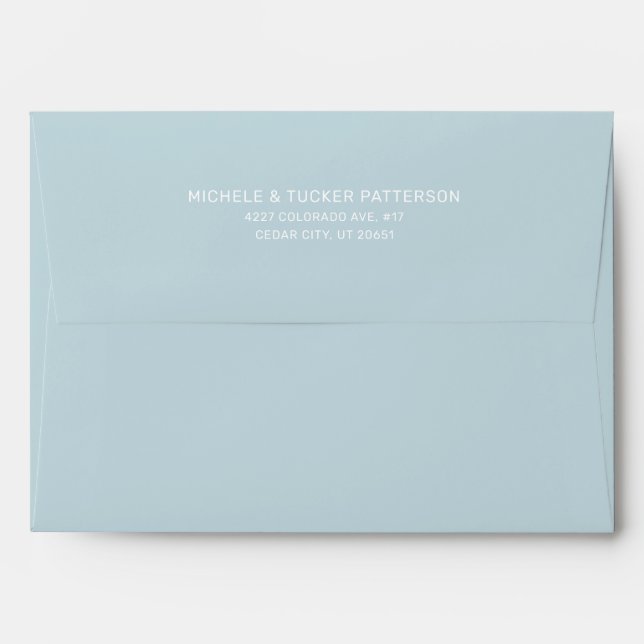 Enveloppe Noël Poudre Bleu et Blanc Fêtes (Dos (Haut rabat))