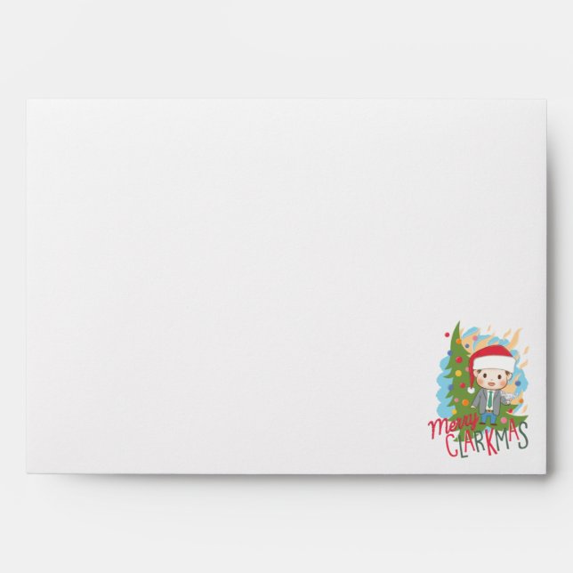 Enveloppe Noël vacances Joyeux Clarkmas (Devant)