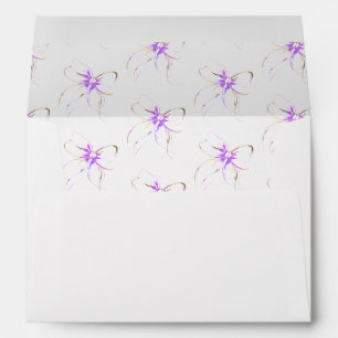 Enveloppe Nœud papillon violet clair élégant chic moderne fa