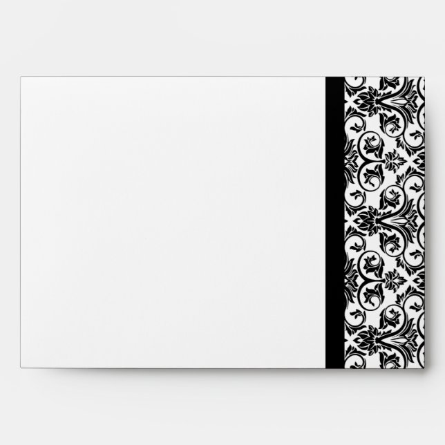 Enveloppe Noir avec Pink Passion Damas (Devant)