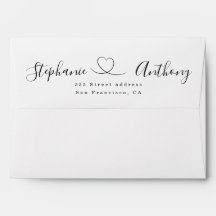Noir et blanc minimaliste avec un Mariage de coeur