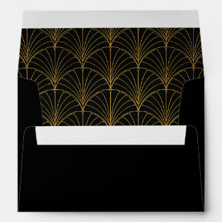 Enveloppe Noir et Luxe Or