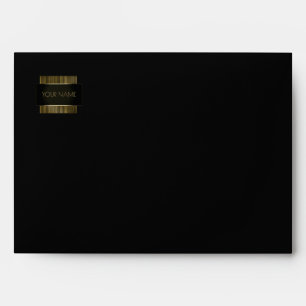 Enveloppe Noir Gold Conceptuel Nom minimal Marque de luxe