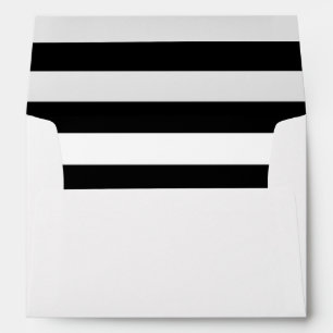 Enveloppe Noir Lignée de bandes horizontales blanches