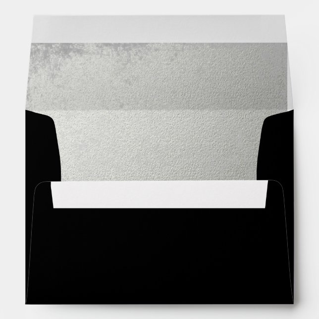 Enveloppe noire à doublure d'argent (Dos (Bas))