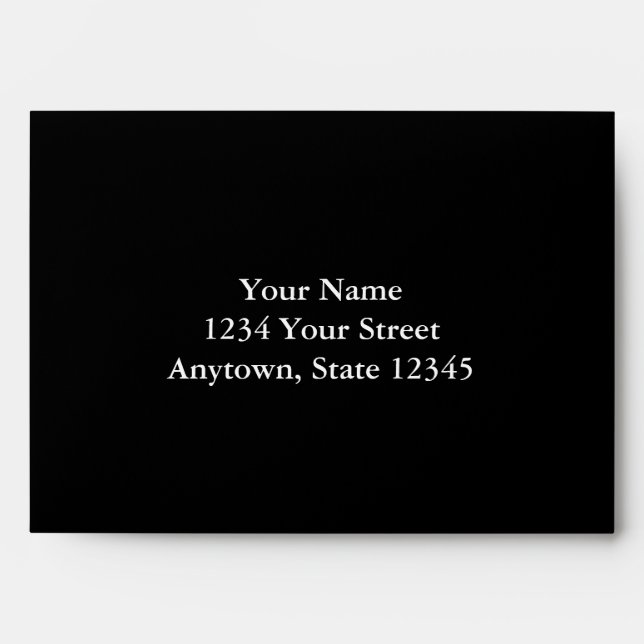 Enveloppe noire avec l'adresse faite sur commande (Devant)