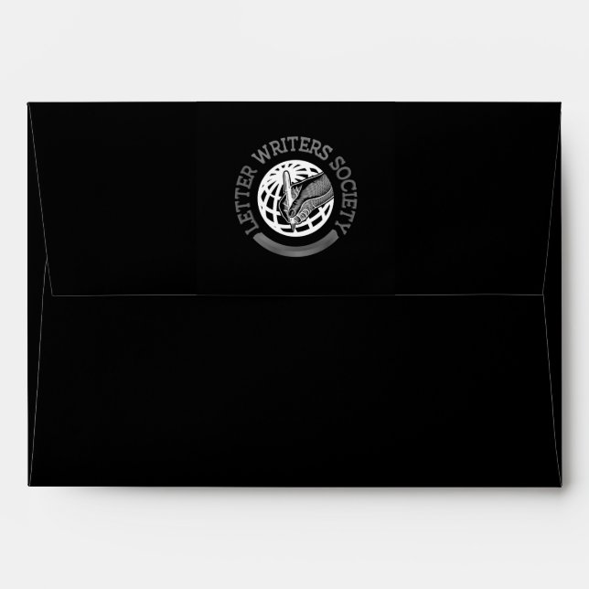 Enveloppe noire de la Société des écrivains de let (Dos (Haut rabat))