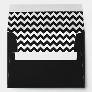 Enveloppe noire d'impression de Chevron