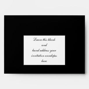 Enveloppe noire d'invitation de mariage damassé