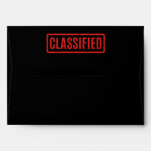 Enveloppe noire estampée Classique