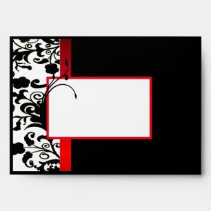 Enveloppe noire et blanche