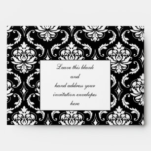 Enveloppe noire faite sur commande de faire-part