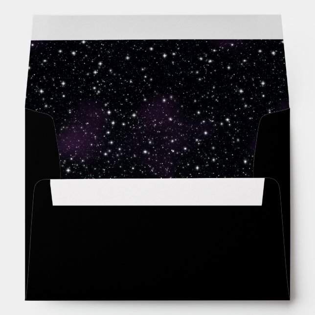 Enveloppe noire Stars Galaxy Nebula Linage (Dos (Bas))