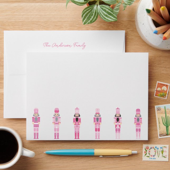 Enveloppe Noisettes roses (Desk)