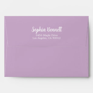 Enveloppe Nom de script élégant Adresse de retour Blanche 5x