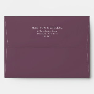 Enveloppe Nom du Mariage d'adresse pour le violet rouge de l
