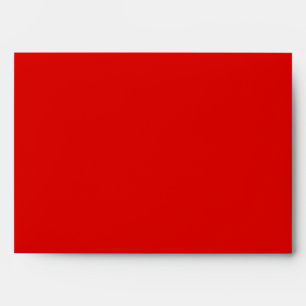 Enveloppe Nom personnalisé minimal monogramme rouge.