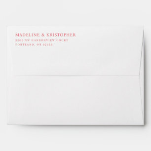 Enveloppe Noms minimalistes de corail calme