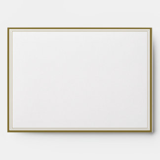 Enveloppe Note de musique avec bordure or