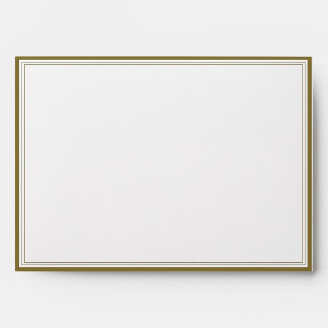 Enveloppe Note de musique avec bordure or (Devant)