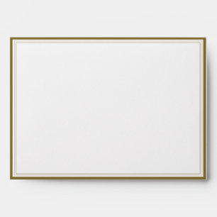 Enveloppe Note musicale avec bordure d'or