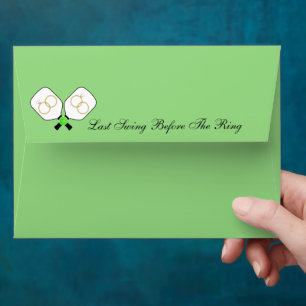 Enveloppe Note personnalisée pré-Mariage Pickleball Green