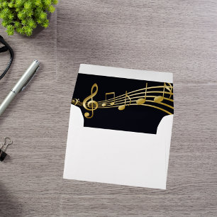 Enveloppe Notes d'or noir