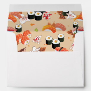 Enveloppe Nourriture japonaise : Sushi Motif 3