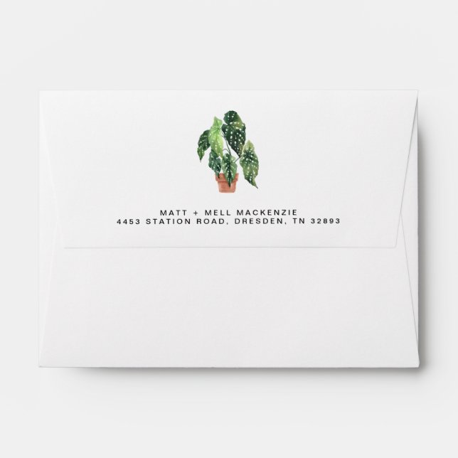 Enveloppe Nous avons déplacé un nouveau Faire-part d'adresse (Dos (Haut rabat))