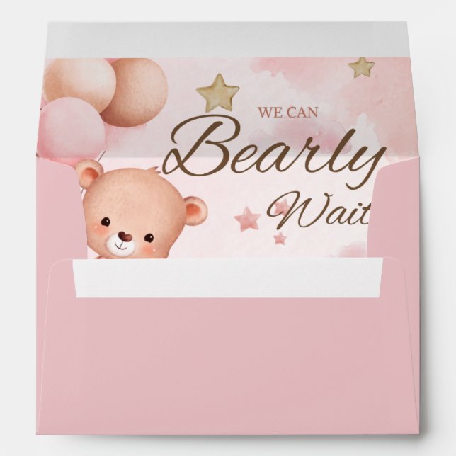 Enveloppe Nous pouvons attendre le Baby shower (Dos (Bas))