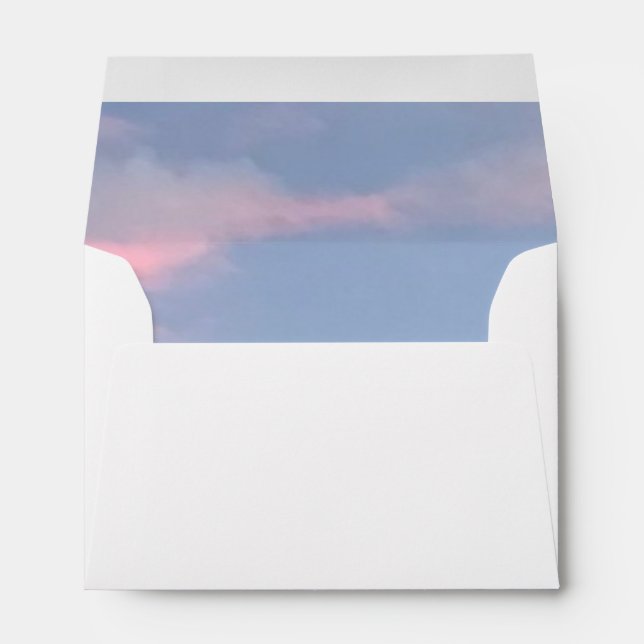 Enveloppe Nuages roses personnalisables (Dos (Bas))