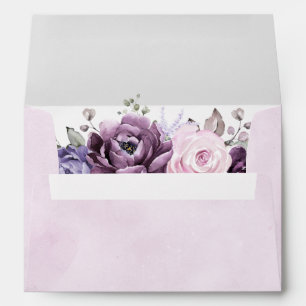 Enveloppe Nuances de pourpre Dusty fleurs Moody Floral Maria