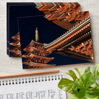Enveloppe Nuit de Kaminarimon à Tokyo Japon