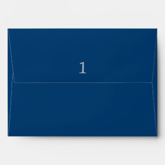 Enveloppe Numéro d'argent Bleu