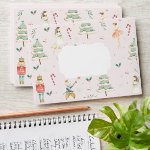 Enveloppe Nutcracker Pastel rose Noël 5x7 Carte A7