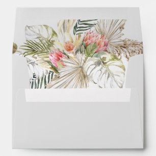Enveloppe Oasis tropicale Pampas Protea Mariage