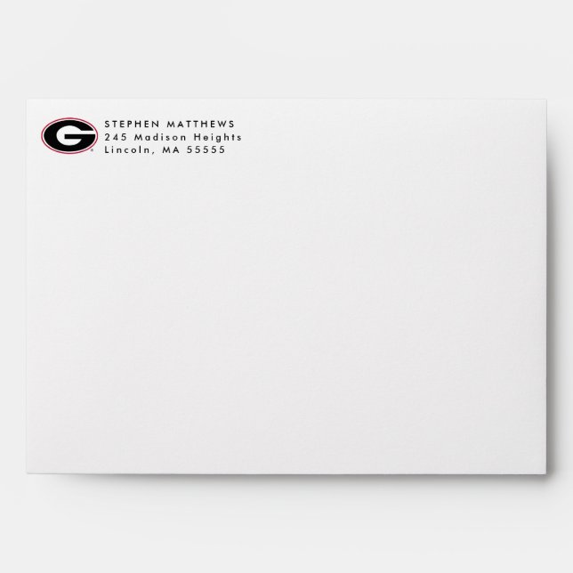 Enveloppe Obtention du diplôme de l'Université de Géorgie | (Devant)