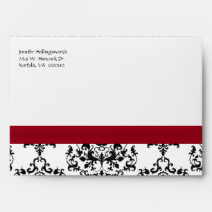 Enveloppe Occasion Damas Noir, Blanc et Rouge