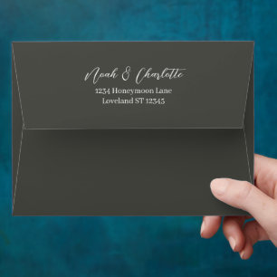 Enveloppe Occasion spéciale Mariage Gris Charbon Profond
