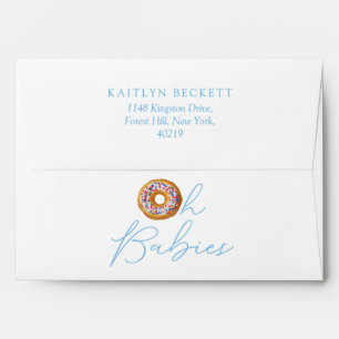 Enveloppe Oh Baby Donut Sprinkle Twin Boys Baby shower