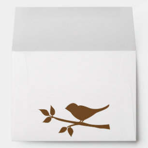 Enveloppe Oiseau d'automne sur une branche d'arbre