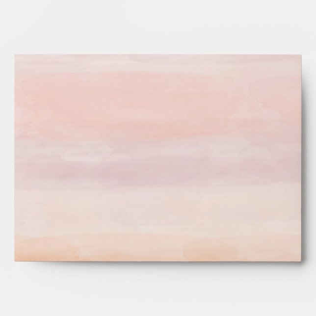 Enveloppe Ombre d'aquarelle de teint rose pâle du soleil (Devant)