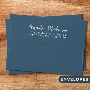 Enveloppe On peut attendre bleu Denim Teddy Bear