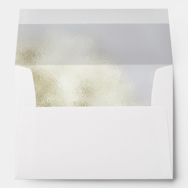 Enveloppe Opale blanche brillante (Dos (Bas))