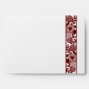 Enveloppe Open Work Elegant Maroon Faire-part de mariage Env