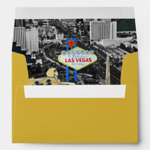 Enveloppe Or de signe de Las Vegas Boulevard