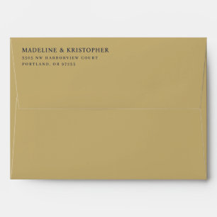 Enveloppe Or Minimaliste Élégant Doré