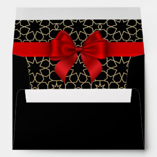 Enveloppe Or moderne Egypte Géométrique Bow rouge Anniversai