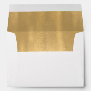 Enveloppe Or rayé épousant l'enveloppe